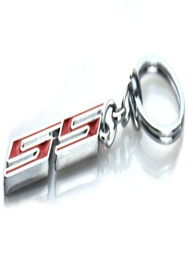 Aimoll 1pc Chrome Finish Super Sport SS Key Chain Fob Ring Keychain for Chevrolet Chevy (Chrome Red) - Image 3